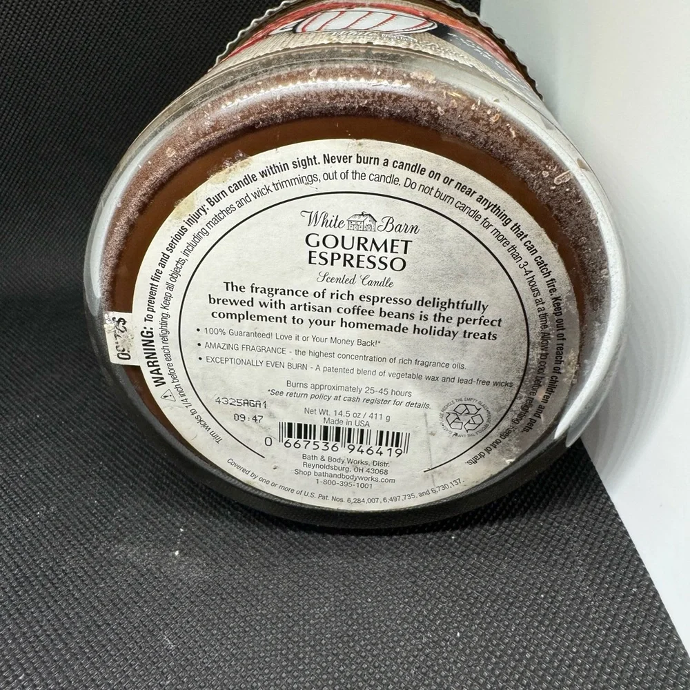 Gourmet Espresso VHTF 3-Wick Bath & Body Works Candle New with tags-never used - Picture 4 of 4